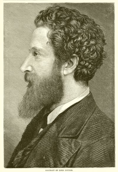 Portræt af Lord Lytton af English School
