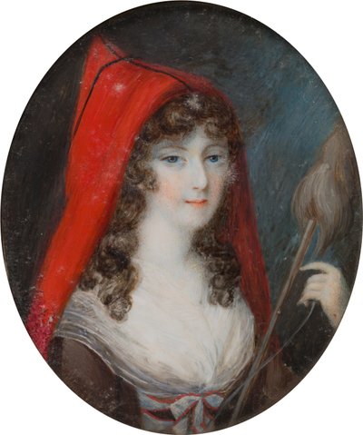 Portræt af Lucy Byng, Ist Countess of Bradford (1766-1844), ca. 1786-1844 (olie på lærred) af English School