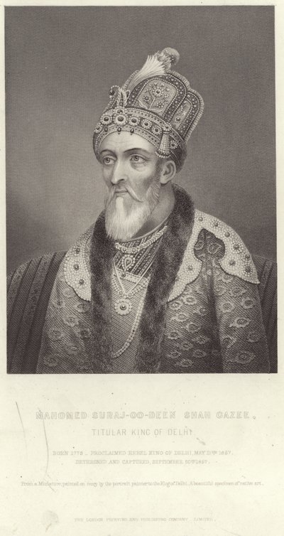 Portræt af Mahomed Suraj-u-Din Shah Ghazi af English School