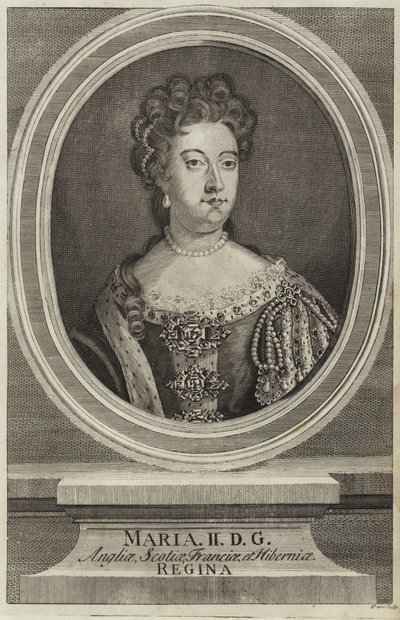 Portræt af Mary II af England af English School