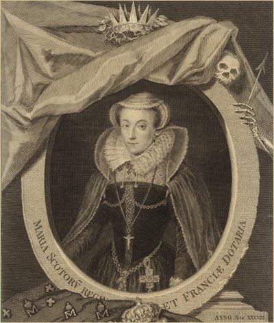 Portræt af Mary, Queen of Scots af English School