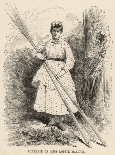 Portræt af Miss Lottie McAlice af English School