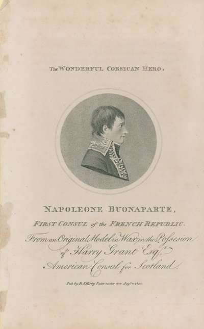 Portræt af Napoleon Bonaparte af English School