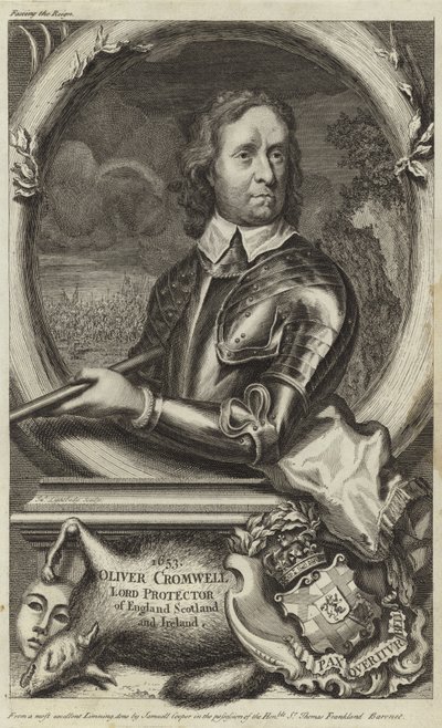 Portræt af Oliver Cromwell af English School