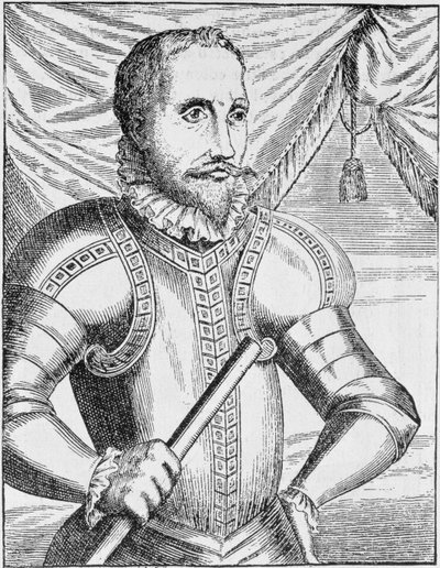 Portræt af Pedro de Valdivia, guvernør i Chile, fra 
