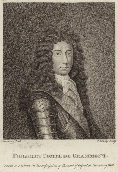 Portræt af Philibert, greve af Gramont af English School