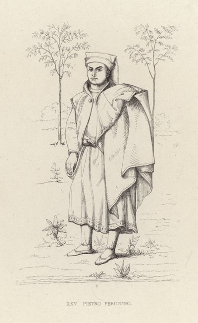 Portræt af Pietro Perugino af English School