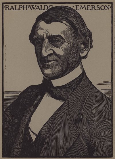 Portræt af Ralph Waldo Emerson af English School