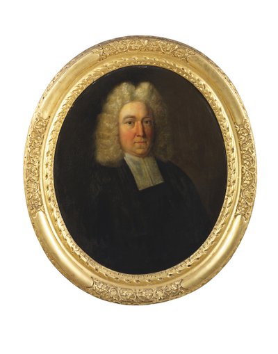 Portræt af pastor Joseph Cookson, begyndelsen af det 18. århundrede (olie på lærred) af English School