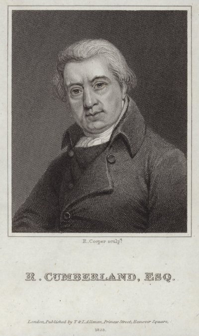 Portræt af Richard Cumberland af English School