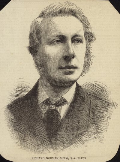 Portræt af Richard Norman Shaw af English School