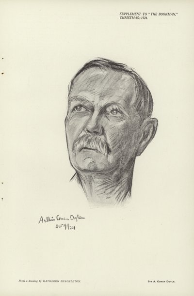 Portræt af Sir Arthur Conan Doyle af English School