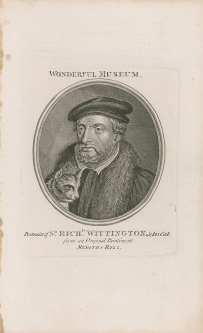 Portræt af Sir Richard Whittington og hans kat af English School