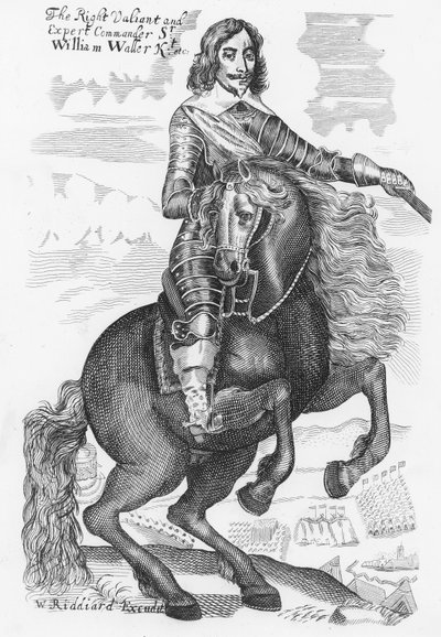 Portræt af Sir William Waller (gravering) af English School