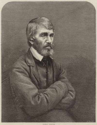 Portræt af Thomas Carlyle af English School