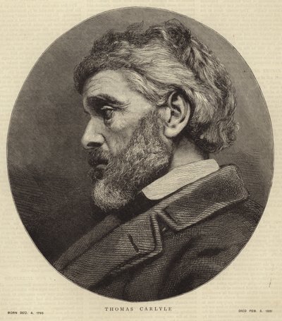Portræt af Thomas Carlyle af English School