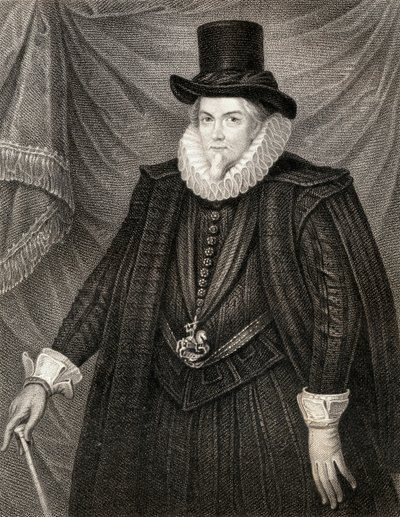Portræt af Thomas Cecil, 1. jarl af Exeter, fra Lodges British Portraits, 1823 af English School