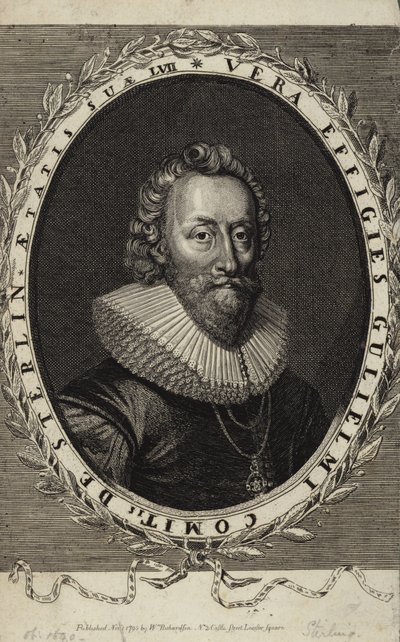 Portræt af William Alexander, jarl af Stirling af English School