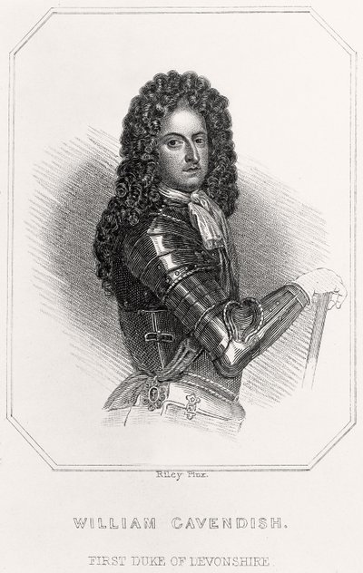 Portrait of William Cavendish, 1st Duke of Devonshire, 1835dani af English School