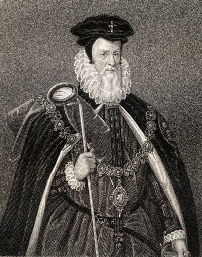 Portræt af William Cecil (1520-98) Lord Burghley, fra 
