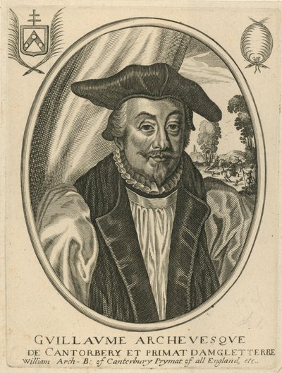 Portræt af William Laud af English School
