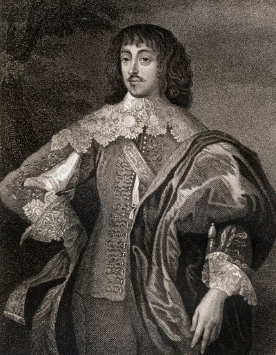 Portræt af William Villiers (1613-43) Viscount Grandison, fra Lodges British Portraits, 1823 af English School