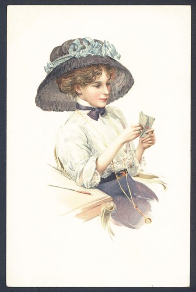 Portræt af en kvinde af English School