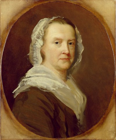 Portræt af en ukendt kvinde, midten af 1700-tallet (olie på lærred) af English School