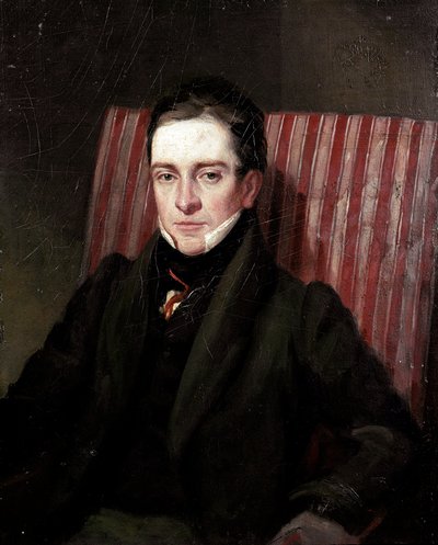 Portræt af den engelske digter Thomas Hood (1799-1845) Maleri af den engelske skole i det 19. århundredes London, Nationalt portrætgalleri af English School