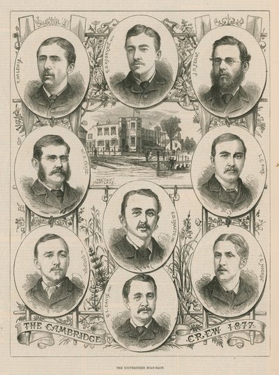 Portrætter af Cambridge-besætningen fra 1877 af English School