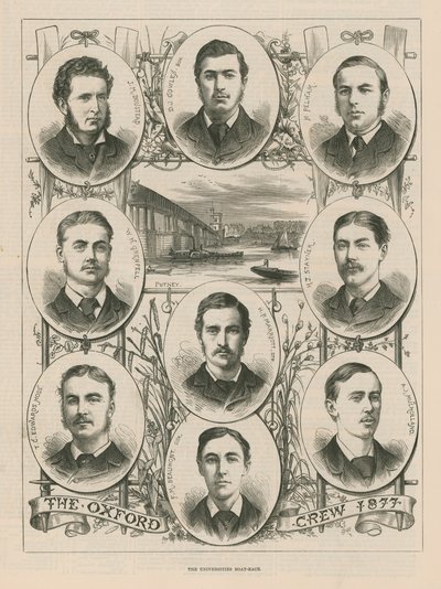 Portrætter af Oxford-besætningen fra 1877 af English School
