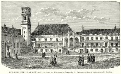 Læring af portugisisk. - Universitetet i Coimbre (gravering) af English School