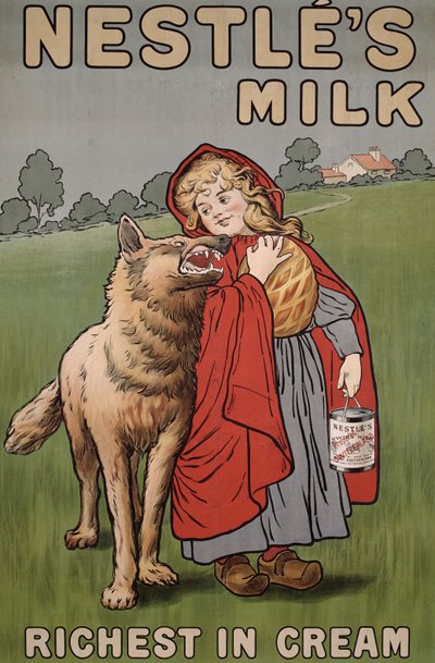 Plakat reklame Nestles mælk, 1900 af English School