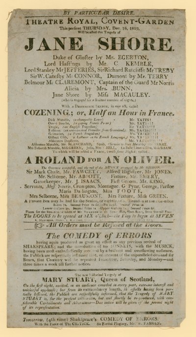 Plakat for Jane Shore af English School