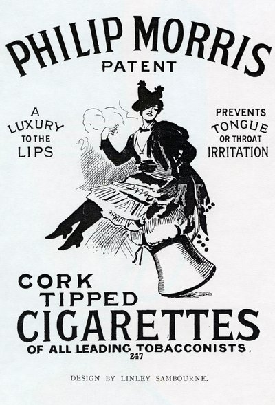 Plakat for Philip Morris Cigaretter, designet af Linsay Sambourne, 1896 af English School