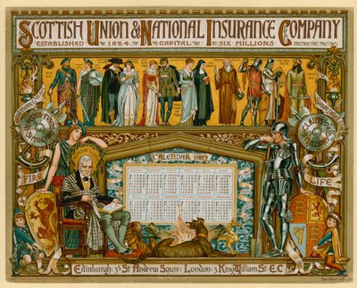 Plakat for Scottish Union & National Insurance Company af English School