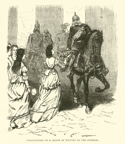 Præsentation af en sejrskrone til kejseren, marts 1871 af English School