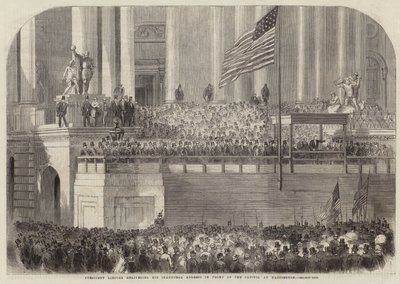 Präsident Lincoln hält seine Antrittsrede von English School