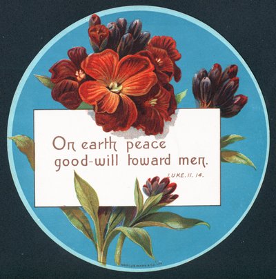 Primeln, Weihnachtskarte von English School