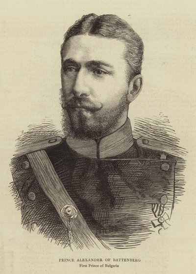 Prins Alexander af Battenberg (gravering) af English School