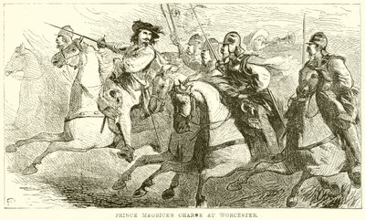 Prince Maurices Charge i Worcester af English School