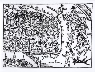 Prins Rupert (1619-82) gemmer sig på en bønnemark i slaget ved Marston Moor den 2. juli 1644 af English School