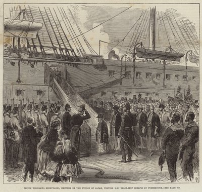 Prins Tokugawa Minbutaiho besøger Serapis i Portsmouth af English School
