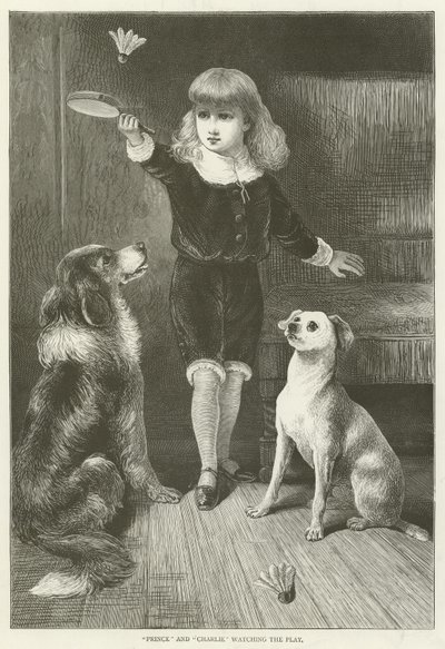 Prince and Charlie watching the play  af English School
