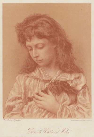 Prinsesse Victoria af Wales (chromolitho) af English School