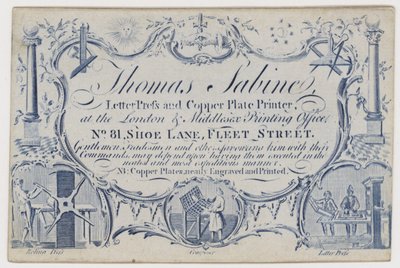 Trykker, Thomas Sabine, fagkort af English School