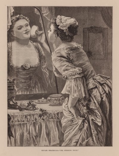 Private Theatricals, "The Finishing Touch" (gravering) af English School