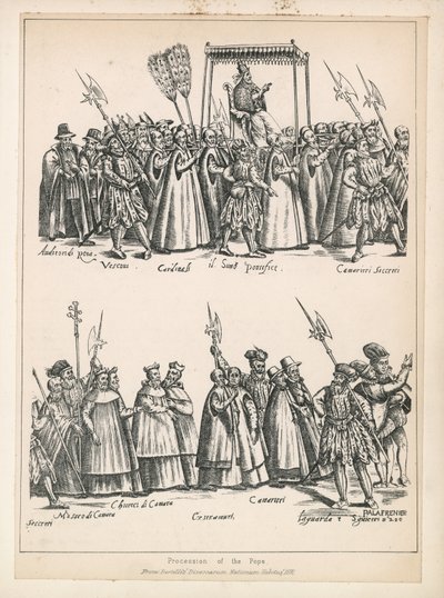 Procession af paven af English School