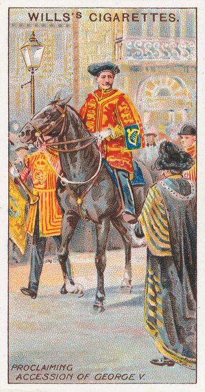 Proklamerer tiltrædelse af George V af English School