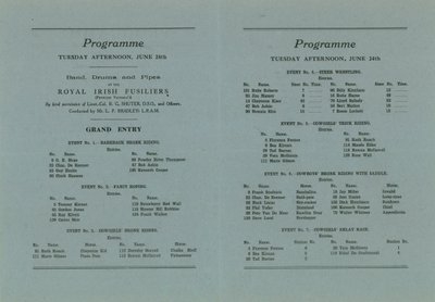 Program for den første internationale Rodeo af English School